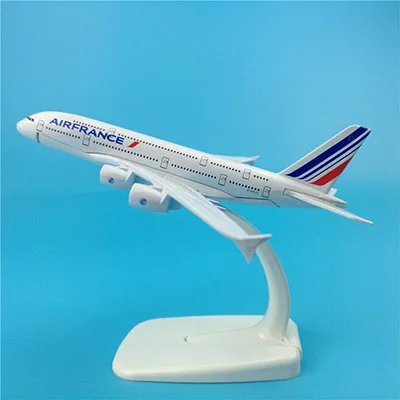 16 см 1:400 масштаб самолет Airbus A340 A380 Boeing B777 B747 модель самолета W база сплав самолет коллекция подарок игрушка для детей - Цвет: Air France   H