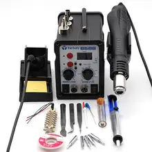 Паяльная станция 8586 цифровая паяльная станция ESD SMD паяльная станция горячий воздушный пистолет паяльник сварщик Утюг Инструменты для ремонта мобильного телефона VS 858D