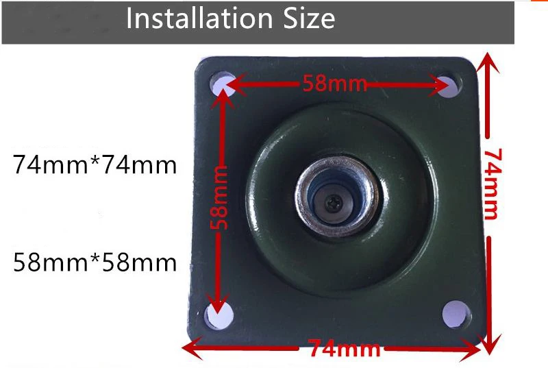 Foma GD-60F Round Horizontal Adjustment Wheel Industrial Aluminum Caster Wheel (1)