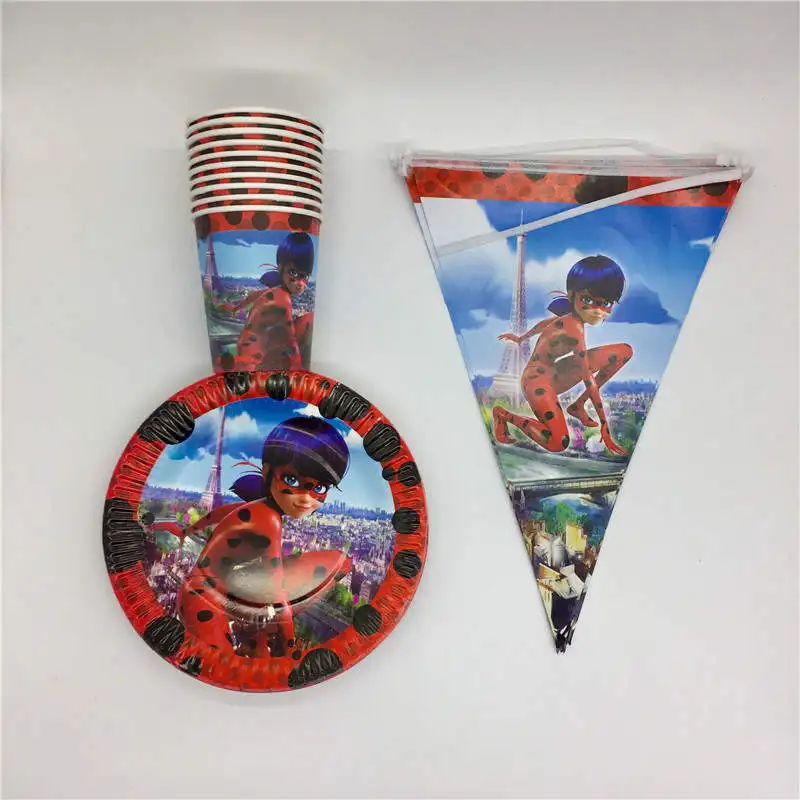 Buy Miraculous Ladybug Cartoon Theme 30Pcs Paper Cups
