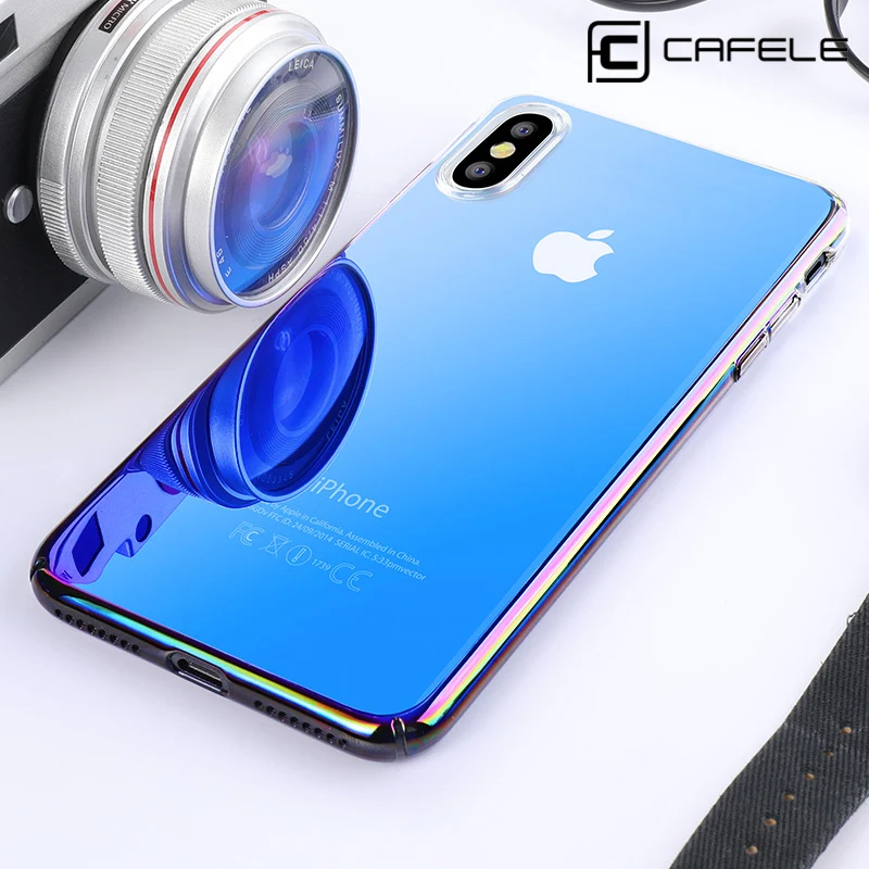 

CAFELE Gradient Aurora Case for iphone Xs Max Hard PC Ultra Thin Case for iphone Xs Max Light Glossy Anti-knock Cover