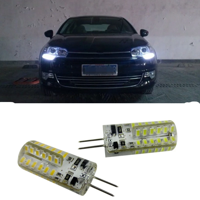 Shinman 2 шт. Мощный drl светильник G4 Hp24w 32 4014 12В g4 светодиодные лампы Габаритные огни s