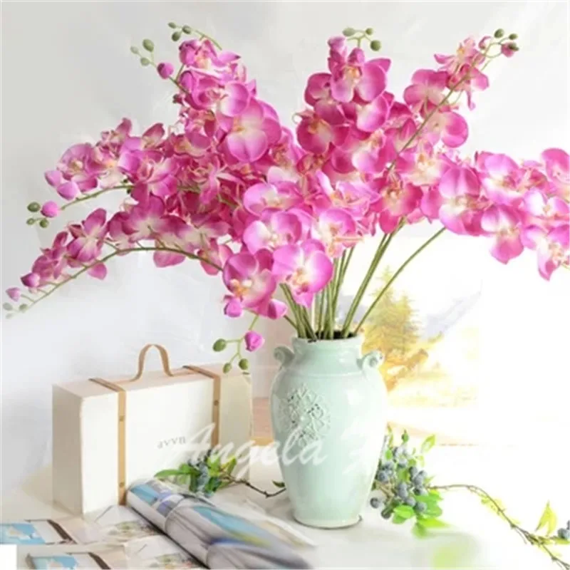 2015 NUEVA Natural Orquídea orquídea mariposa de la flor de seda artificial decorativa para nueva Casa