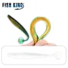 Poisson roi 9/12/16cm Silicone appât odeur ver doux pêche leurre 4-5 pièces T queue gabarits appâts de pêche artificiels pour bar Wobblers ► Photo 3/6