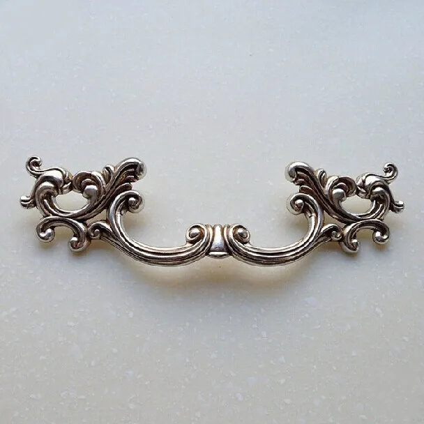 96mm antique silver kitchen drawer handles pulls distress