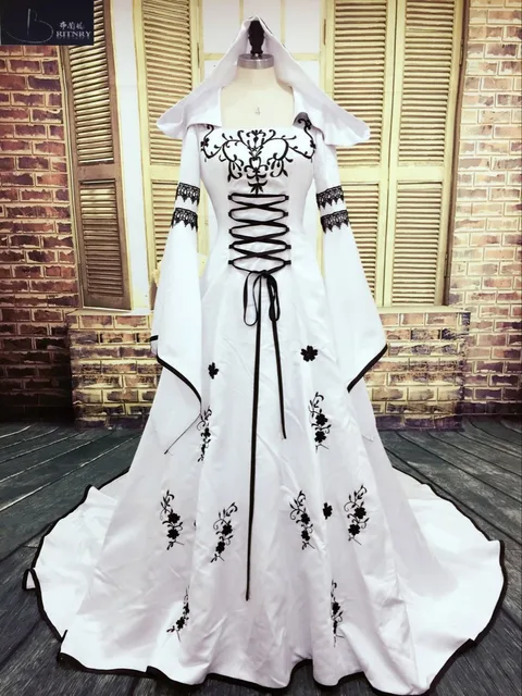 bata de mariage 2017 vestido de novia medieval hecho a medida