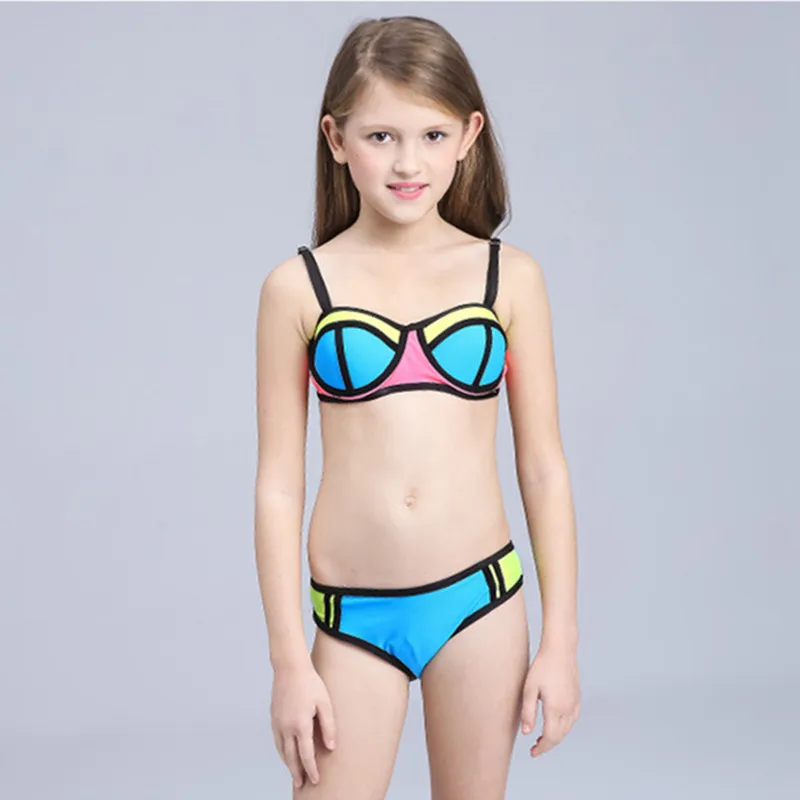 Girls Bikini Children Swimsuit Patchwork Swimwear for Teenage girl 3-12 Years kids two pieces bathing suits Girls Bikini Children Swimsuit Patchwork Swimwear for Teenage girl 3-12 Years kids two pieces bathing suits