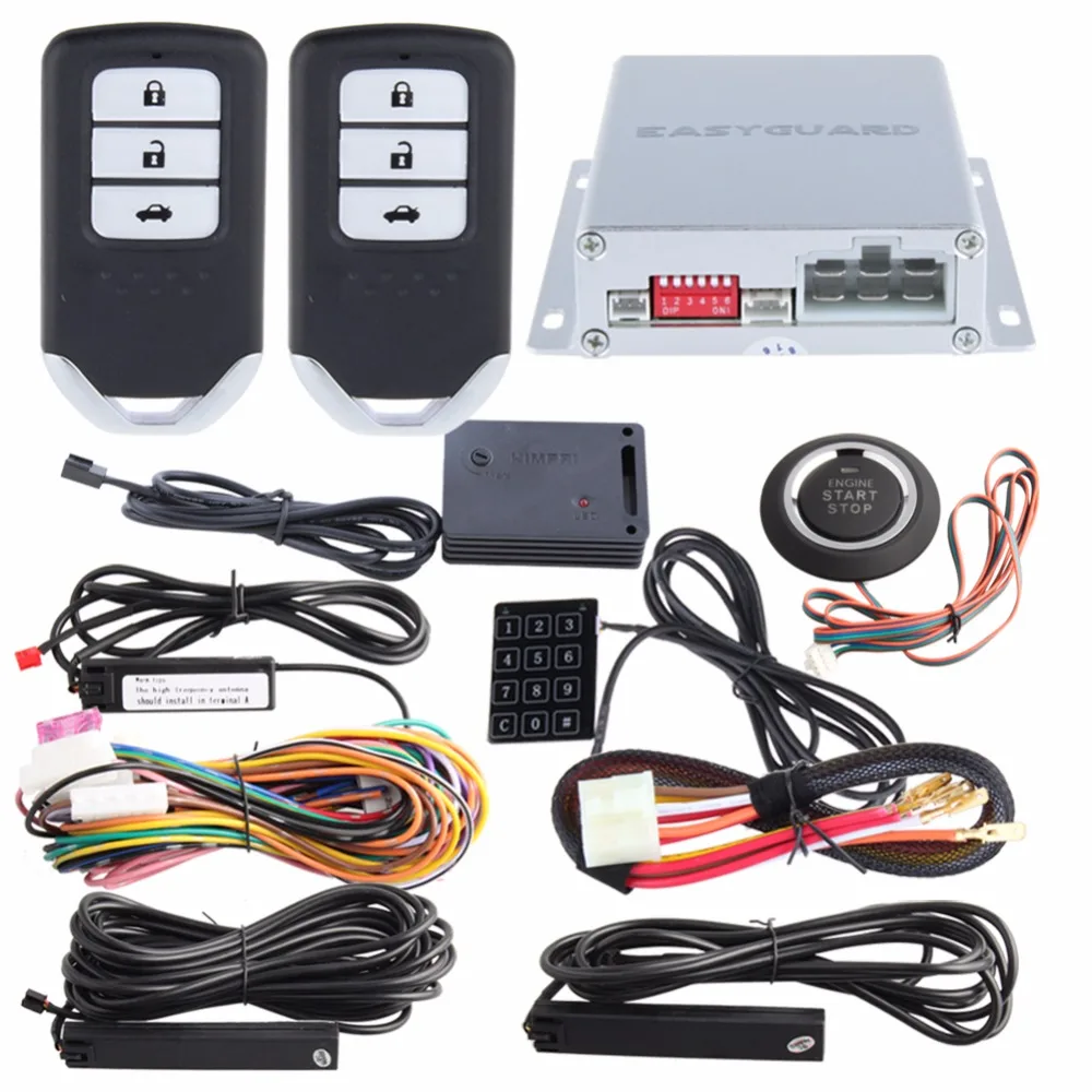 EASYGUARD PKE universal keyless entry kit car alarm security system push start