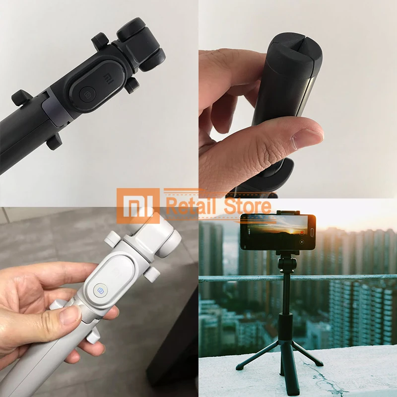 Xiaomi складной Ручной штатив селфи палка monopod selfiestick Bluetooth с беспроводным затвором для Android и iPhone