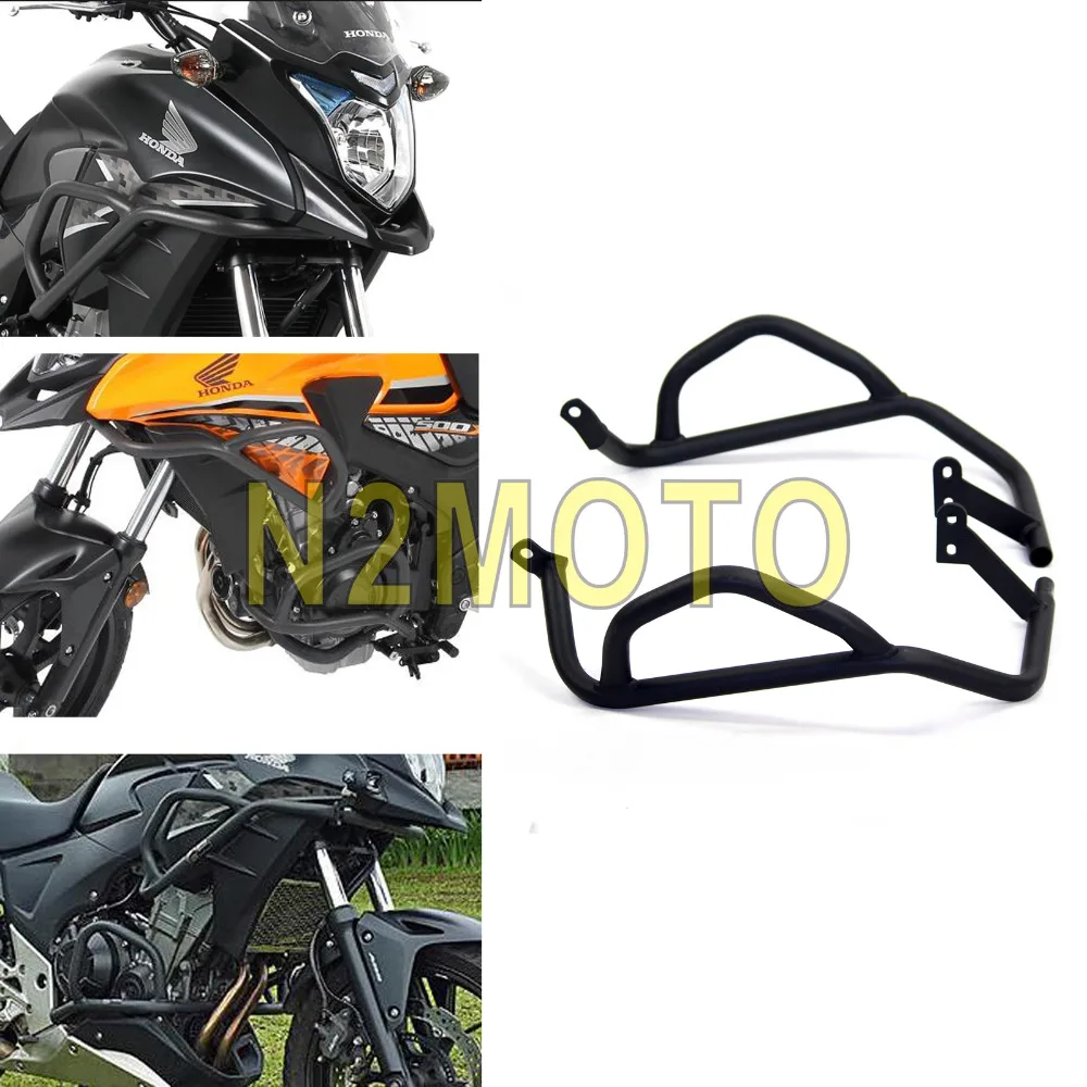 Черный Мотоцикл Защита двигателя Крушение Бар Защита бампера для Honda CB 500X CB 400X 2013- расширение Рамка протектор