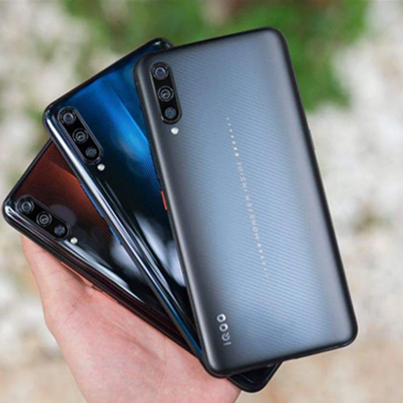 VIVO iQOO Android 9 teléfono móvil Actualización de OTA huella dactilar ID Snapdragon 855 NFC tipo-C 4000 mAh 44 W teléfono Móvil juego 4D carga rápida