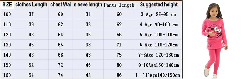 Одежда для маленьких девочек футболка с длинными рукавами и рисунком из двух предметов, леггинсы Детская одежда качественная хлопковая одежда для детей возрастом от 3 до 13 лет