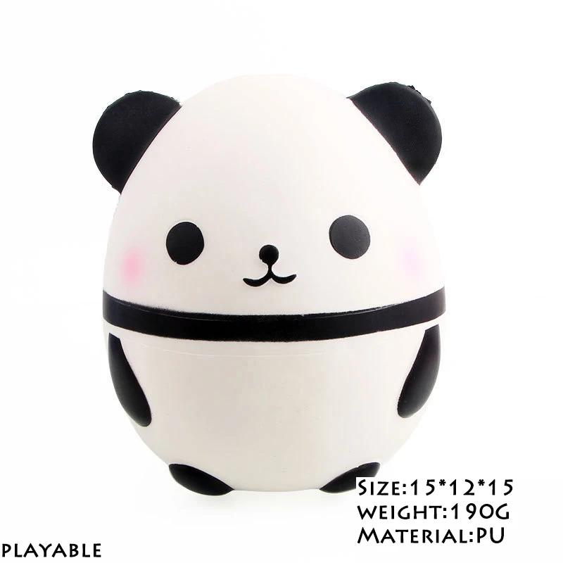 Jumbo Squishy Kawaii Panda Egg PU Material Slow Rebound Doll Decompression Squeeze Kid Toys Relieve Stress Children's Day Gifts