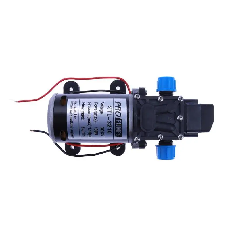 

12V 100W High Pressure Water Pump Electric Diaphragm Pump 8L/min Self-priming Booster Pump For Car Washing