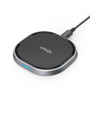 Anker Беспроводное зарядное устройство с USB-C 15 Вт металлическая мощная Быстрая зарядка qi-сертифицированная 7,5 Вт для iPhone 10 Вт для Galaxy и многое другое