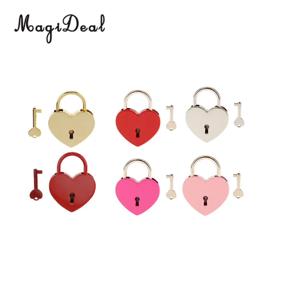 MagiDeal Vintage Personalized Heart Shape Padlock with Key Travel Locker Set Hens Stag Night Party Favors Gifts | Дом и сад