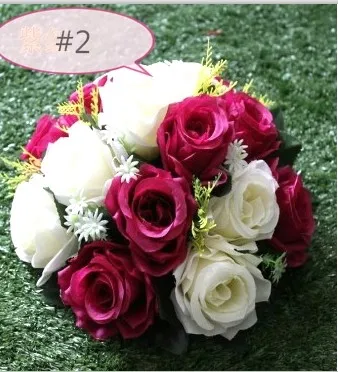 Искусственный букет розы с металлическим цветком подставка для вазы подсвечник стойка Свадебный центральный цветок украшение