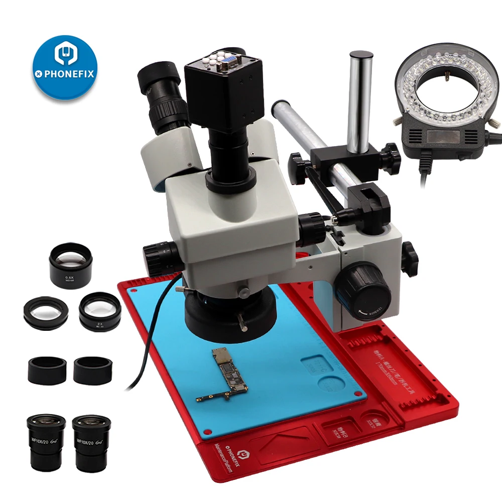 Универсальный 3.5X-90X симуляторный фокусный Тринокулярный стереомикроскоп с 14MP 16MP 21MP камера микроскопа HDMI пайка ПХД для ремонта