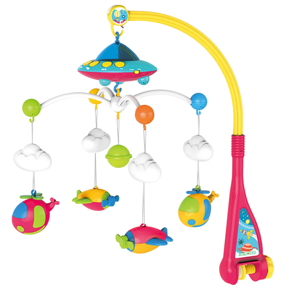 

Stroller Baby Mobile Educational With Projector Toy Home Cute Educational Toy Rotate Bell Holder Infant DIY Music Box