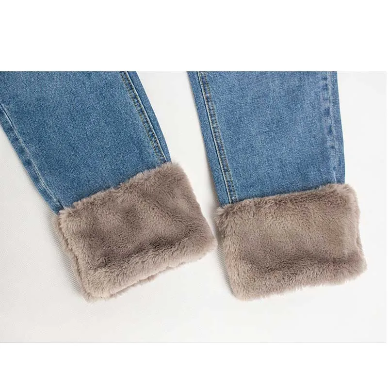NOEMOV 2019 модные женские туфли зимние Высокая талия джинсы однотонные ботильоны-Длина; модная теплая одежда на пуговицах и с карманами на