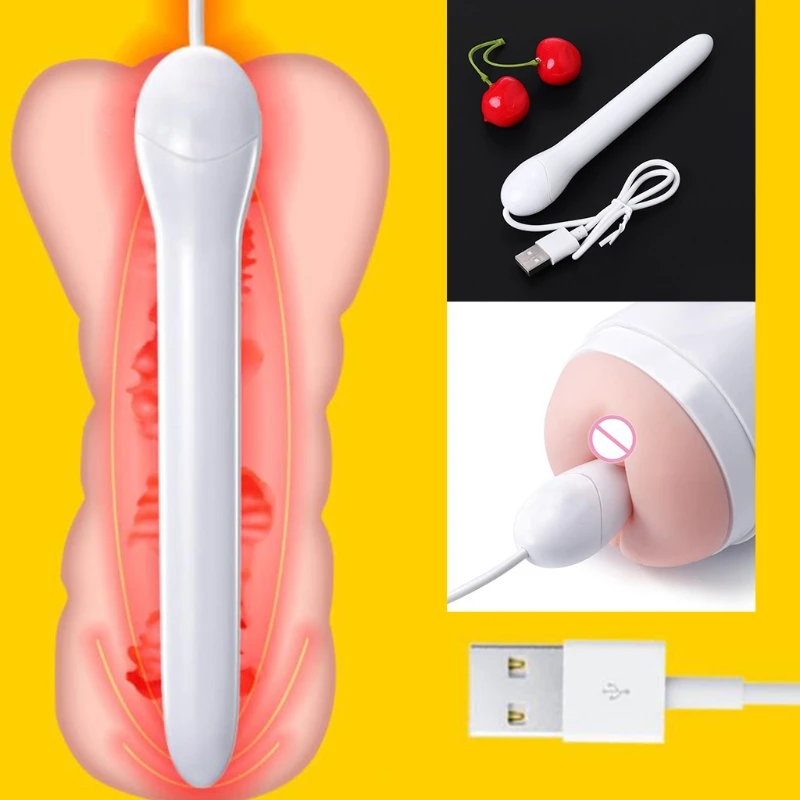 Smart Thermostat USB Heating Rod Masturbators Sex Toys for Men Heated Bar Stick