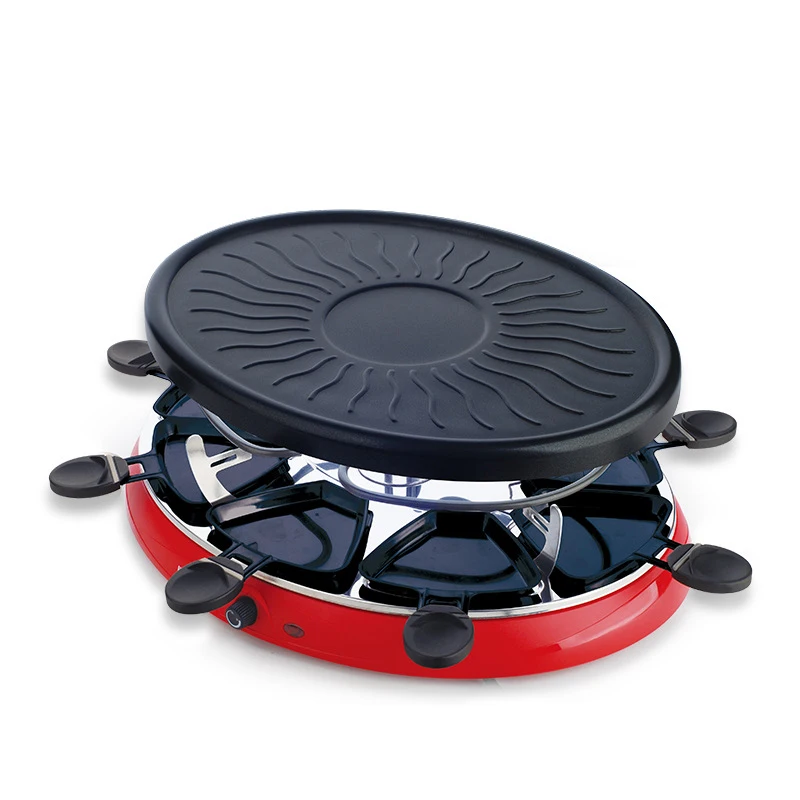 LSTACHi двухслойная бездымного Raclette Grilldle печь для выпечки электрический барбекю