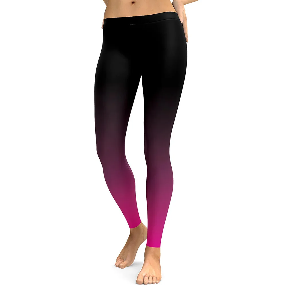 التدريجي الأسود الوردي القوطية طباعة طماق النساء Leggins عالية الخصر مرونة اللياقة البدنية طماق رفع تجريب طماق زائد حجم التدريجي الأسود الوردي القوطية طباعة طماق النساء Leggins عالية الخصر مرونة اللياقة البدنية طماق رفع تجريب طماق زائد حجم