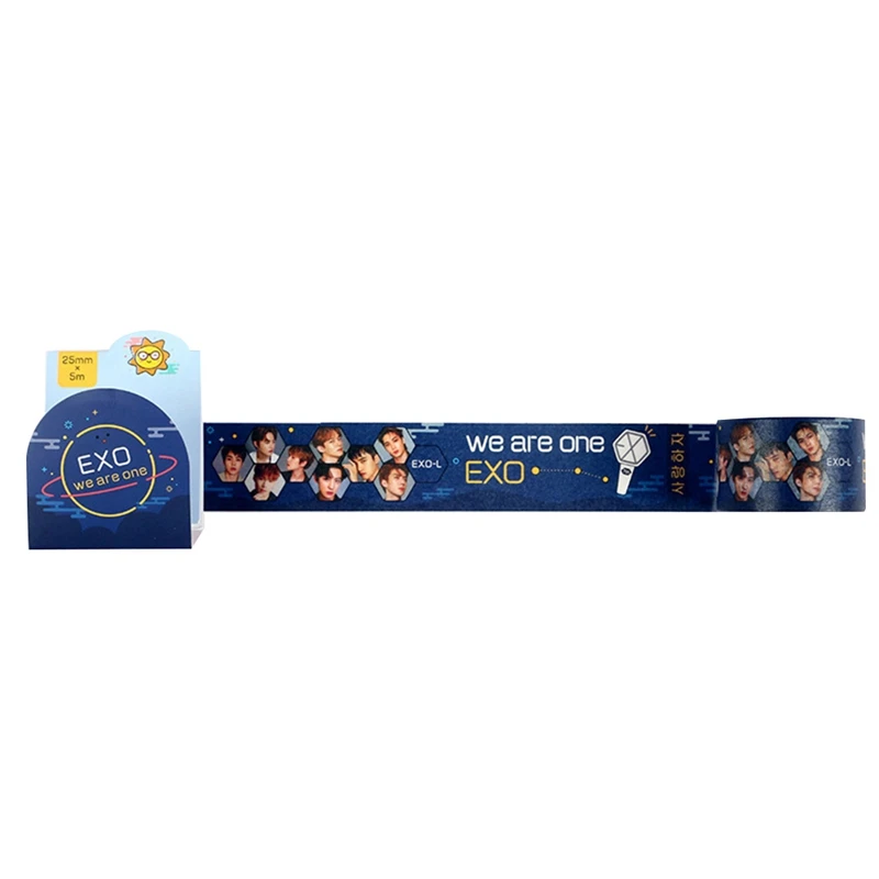 

1 Pc Kpop EXO Scrapbook DIY Stickers Tape Anniversary Paper Tape Notebook Decoration Sticker