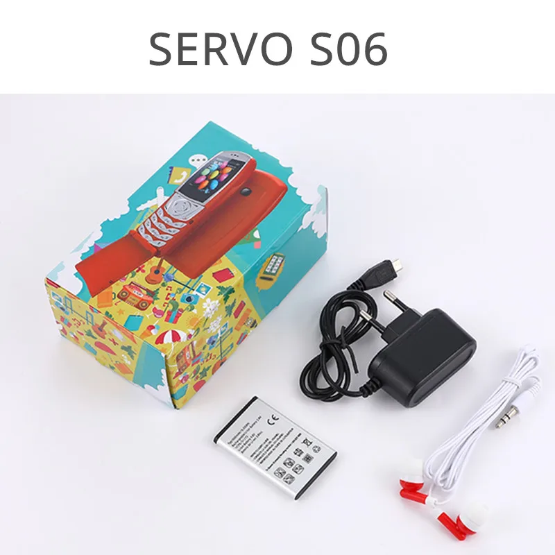 SERVO S06 1,77 дюймов две sim-карты мобильные телефоны с GSM вибрацией снаружи fm-радио мобильный телефон русская клавиатура русская буква