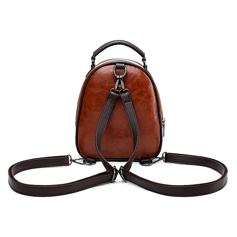 Estilo Vintage mujeres Mini Mochila mujer PU Mochila De Cuero Top-Handle Mochila doble bolsillos mujeres compras paquete Mochila Estilo Vintage mujeres Mini Mochila mujer PU Mochila De Cuero Top-Handle Mochila doble bolsillos mujeres compras paquete Mochila