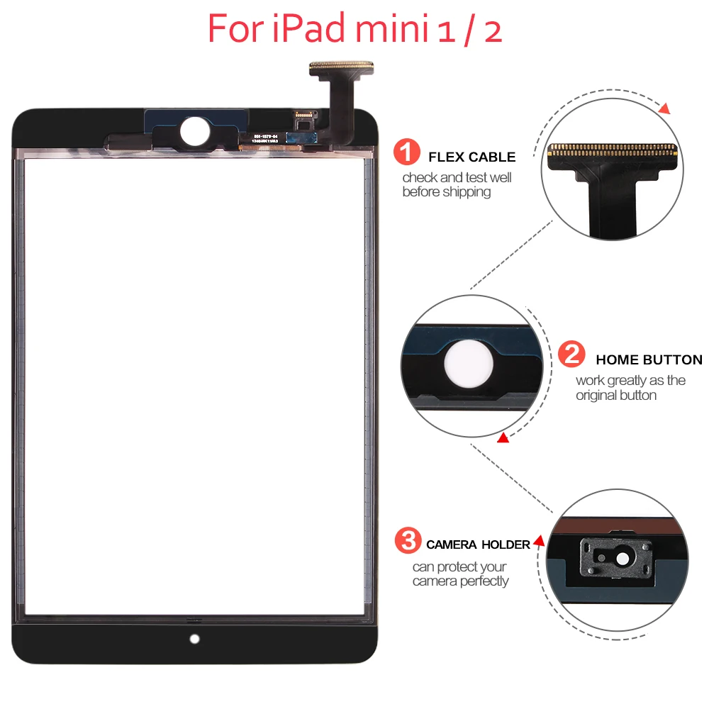 7," сенсорный экран для iPad Mini 1 2 3 4 mini1 mini2 mini3 mini4 сенсорный дигитайзер стекло Нет IC для сенсорных частей iPad