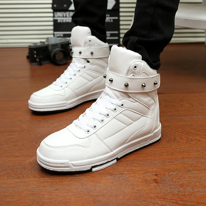 

Dance Shoes White Winter High Shoes Street Korean Version High Waist Shoes Short Boots