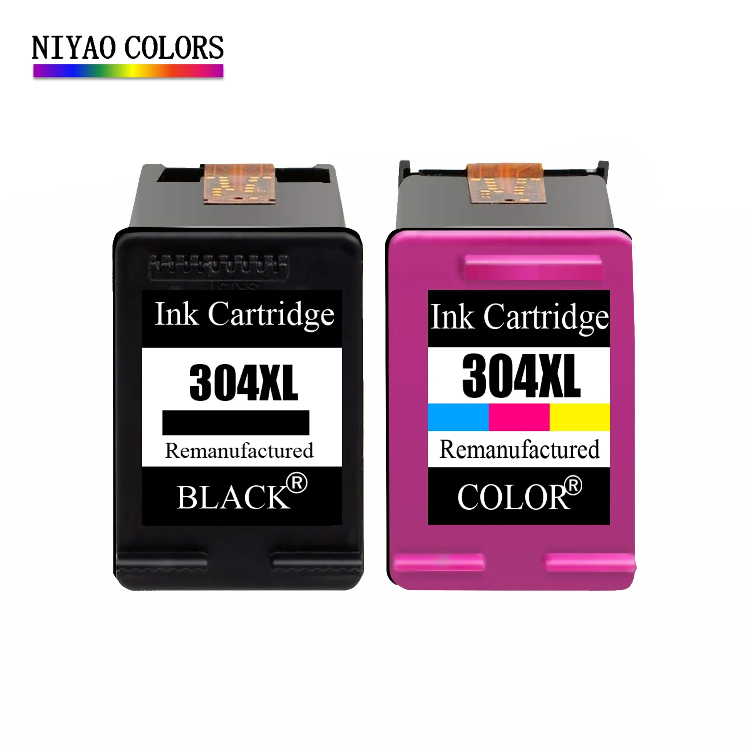 

NIYAO Remanufactured 304XL Ink Cartridge Replacement for HP 304 XL N9K08AE N9K07AE Compatible for HP Deskjet 3700 3720 3730 3732