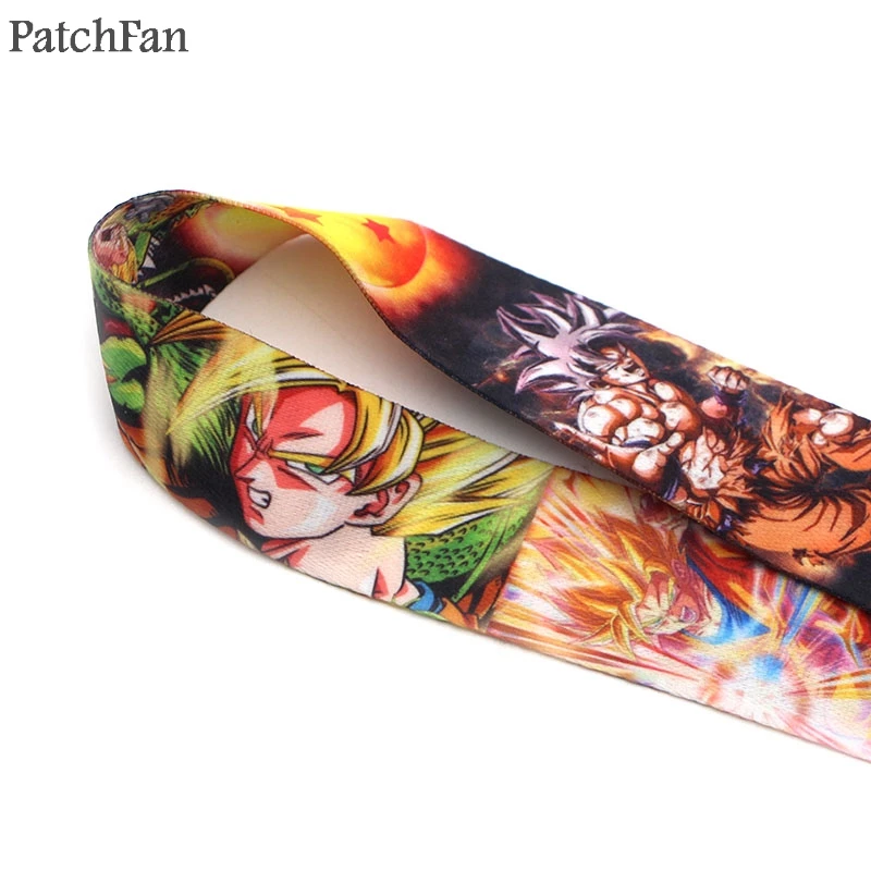 Patchfan брелок с надписью Dragon Ball ремешок тесьма лента шейный ремень ткань para id значок держатели для телефонов Ожерелье Аксессуар A1181