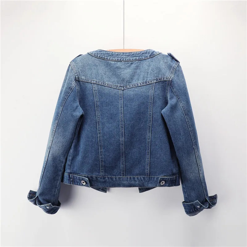 short sleeve blue jean jacket plus size