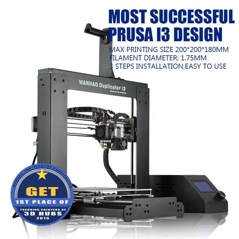 Лидер продаж легко работать сталь DIY 3d принтеры машина reprap Prusa i3 комплект с SD карты и нити для