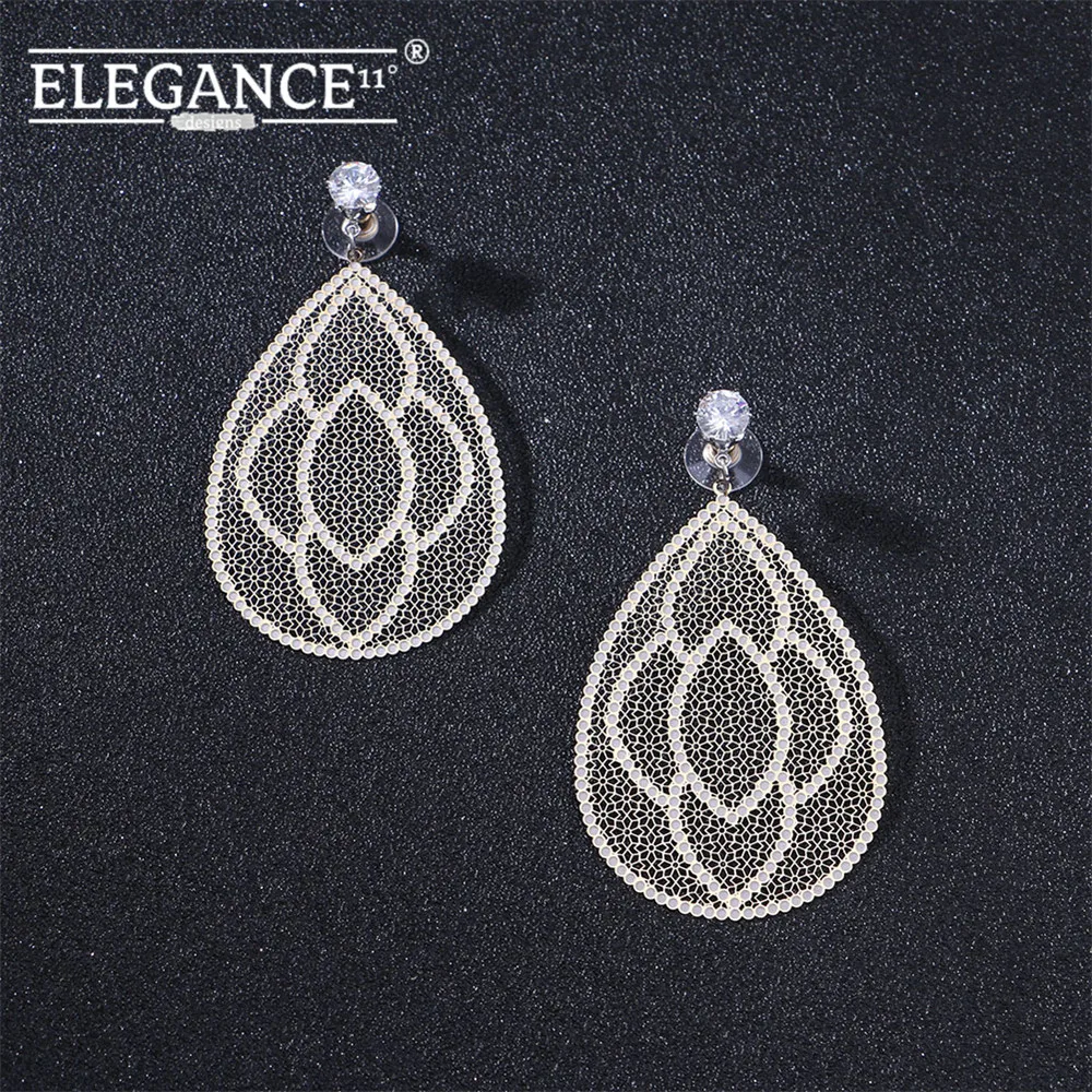 

Badu Big Filigree Statement Earring for Women Rhinestone Dangle Drop Earrings Vintage Fashion Jewelry Wholesale