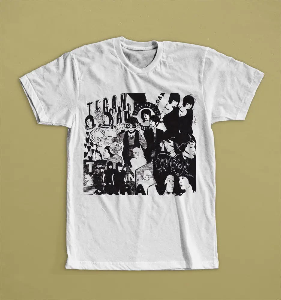 TEGAN AND SARA CANADIAN INDIE POP SINGING FORMED WHITE T-SHIRT TEE S M L XL 2XLsummer Hot Sale New Tee Print Men T-Shirt Top |