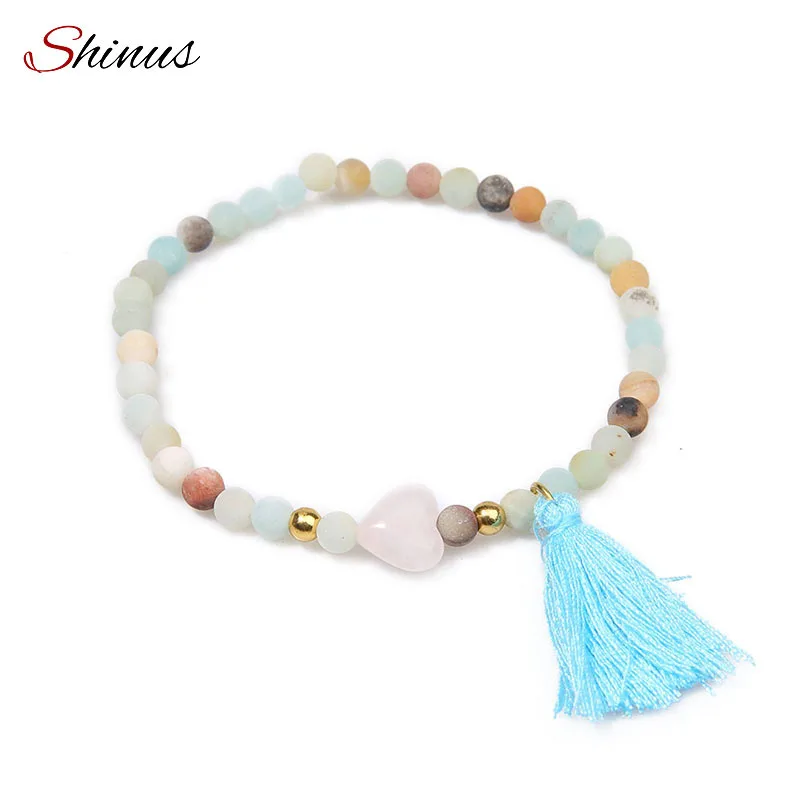 

Shinus Stainless Steel Semi - Precious Stones Bead Bracelet Men And Women Jewelry New Gift Bracelet KSB1007 Z50