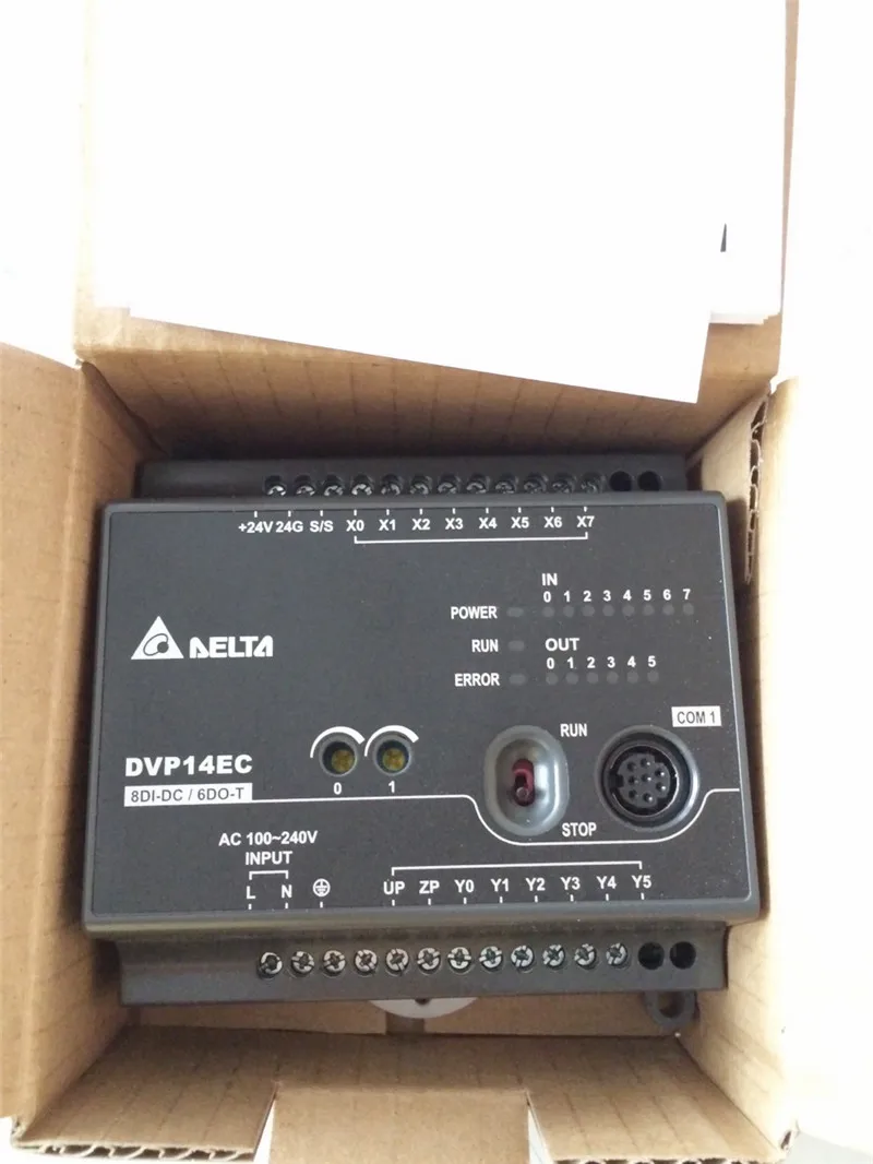 DVP14EC00T3 Delta EC3 Series Standard PLC DI 8 DO 6 Transistor 100-240VAC new in box new original delta plc eh3 series 100 240vac 24di 16do transistor output dvp48eh00t3