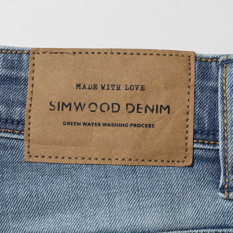 SIMWOOD 2019 Весна Новые рваные джинсы мужские до щиколотки брюки хлопковые джинсовые
