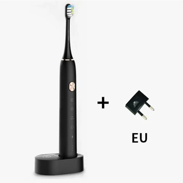 EU black Xiao mi jia зубная щетка Soocare X3 Soocas обновленная электрическая звуковая умная очистка Bluetooth Водонепроницаемая беспроводная зарядка mi Home APP - Цвет: EU black