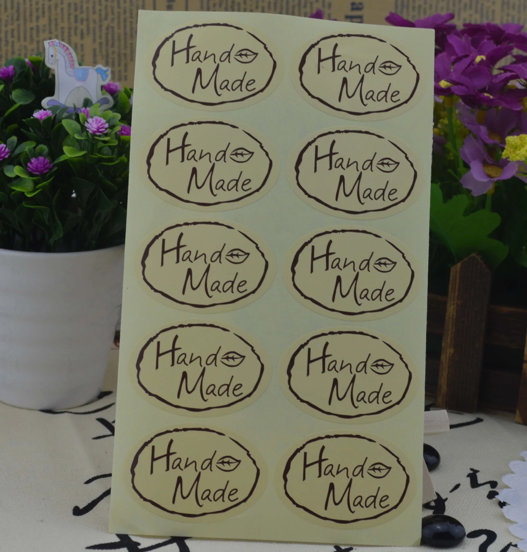 Handmade Sealing Sticker DIY Scrapbooking Kraft Paper Labels Envelopes