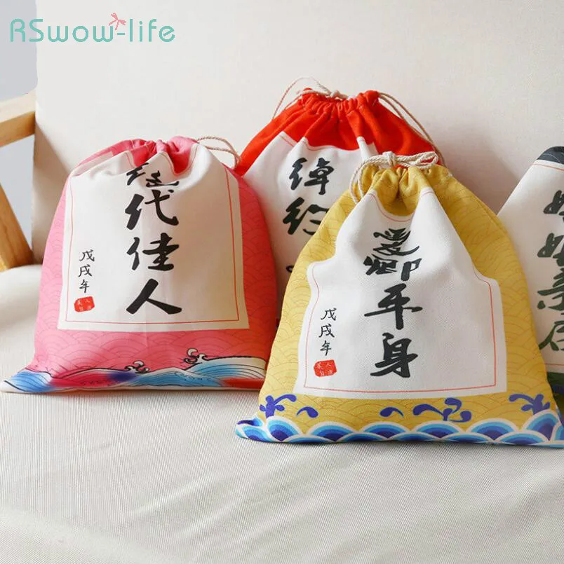 

Cotton Gift Bags Small Bags Creative Canvas Gifts Candy Cosmetics Organizing Bags Festival Party Supplies