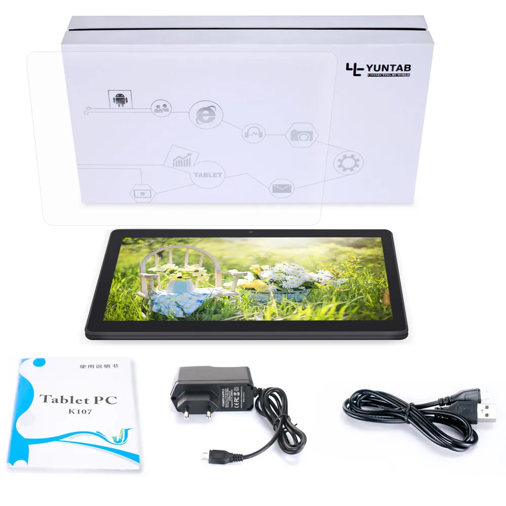 Yuntab 10,1 ''K107 Android 5,1 планшет Quad-Core Phablet разблокирована Dual Sim карт gps ips 1280X800