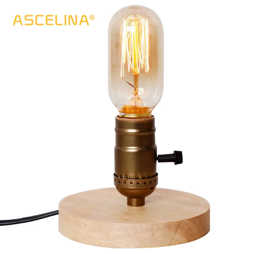 

Wood Desk lamp Dimmable table Desk wooden desk light Retro desk lamp industrial vintage table lamp Night Light for bedroom study
