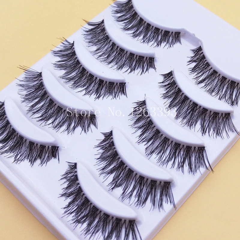 Yokpn мягкий прозрачный хлопок стебель Lashes Natural крест Накладные ресницы инструмент Макияж ежедневно Макияж длинные ресницы