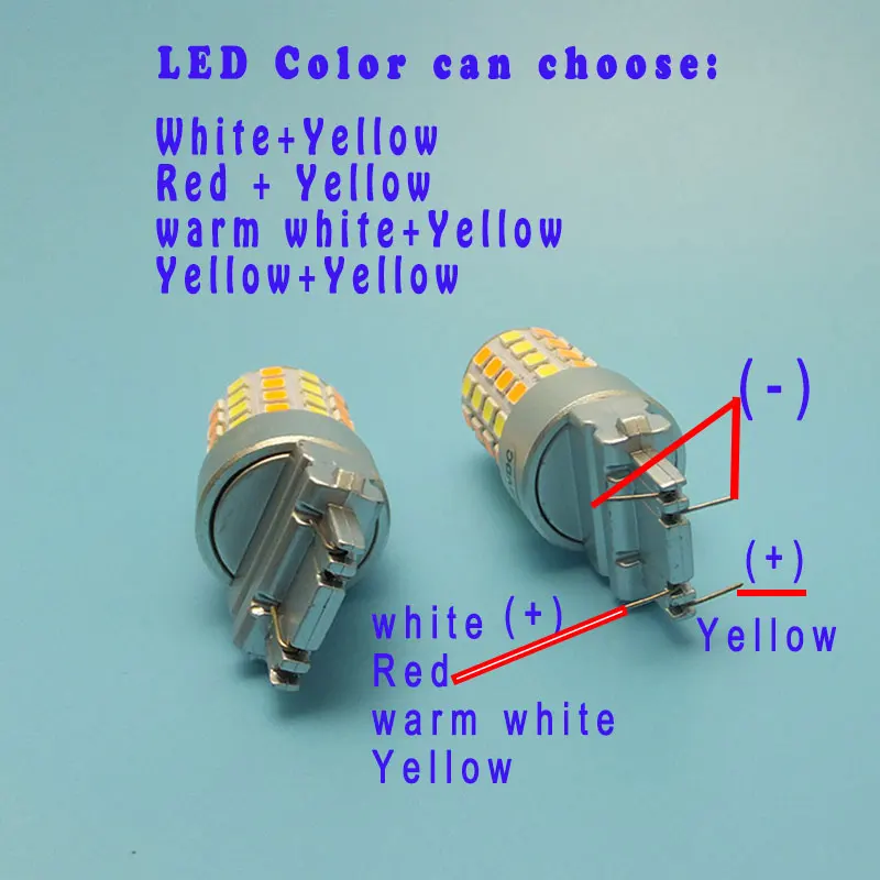 MIDCARS 3157 Led Bulbs Brake Turn Signal Light Extremely Bright Amber/White Dual Color Switchback Led Dual Color