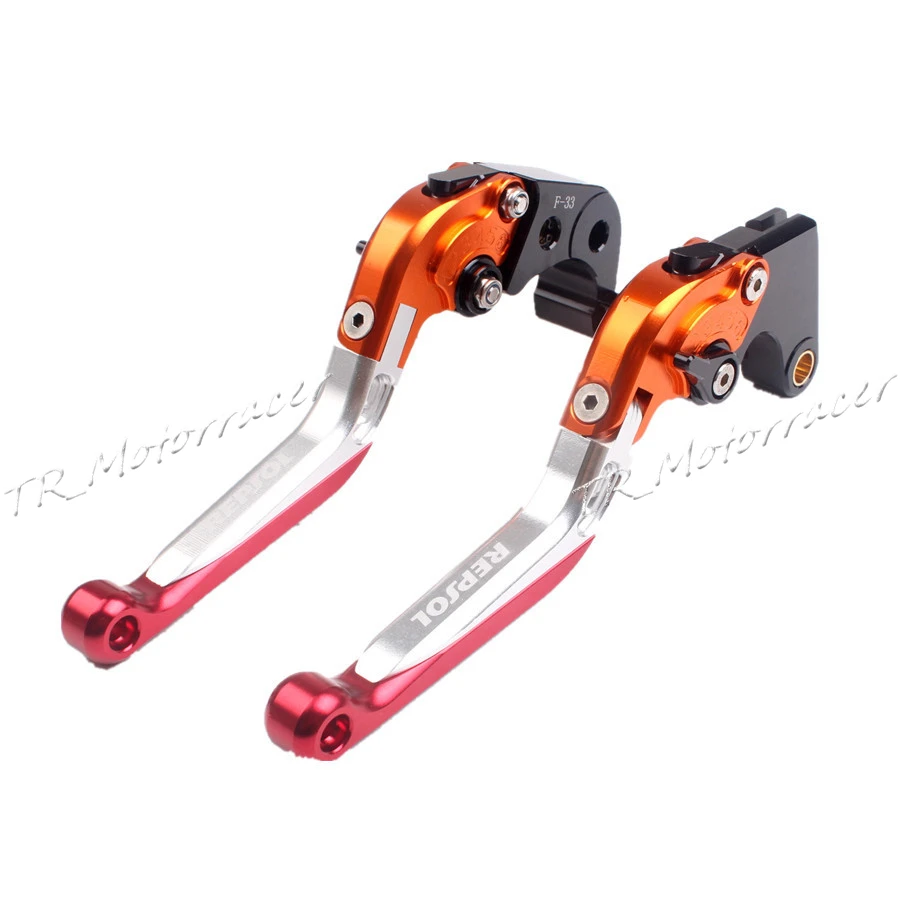 

Motorcycle Extendable Folding Brake Clutch Lever For Honda CBR600RR 2003-2006 2004 2005 Aluminum Orange 1 Pair