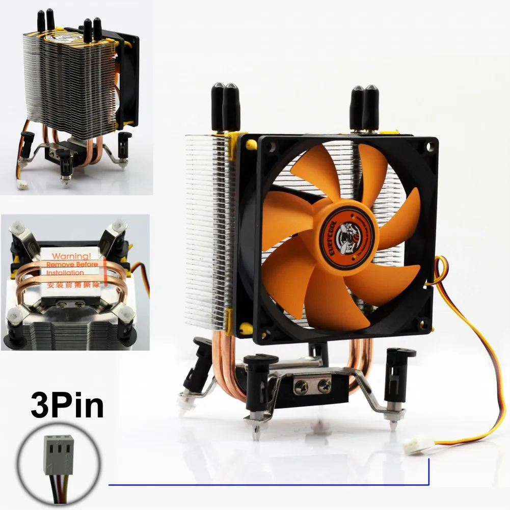 2016 Heatpipe Processor Limited Water Cooler 3pin Cpu Heatsinks Cooling Pc Computer Lga 775